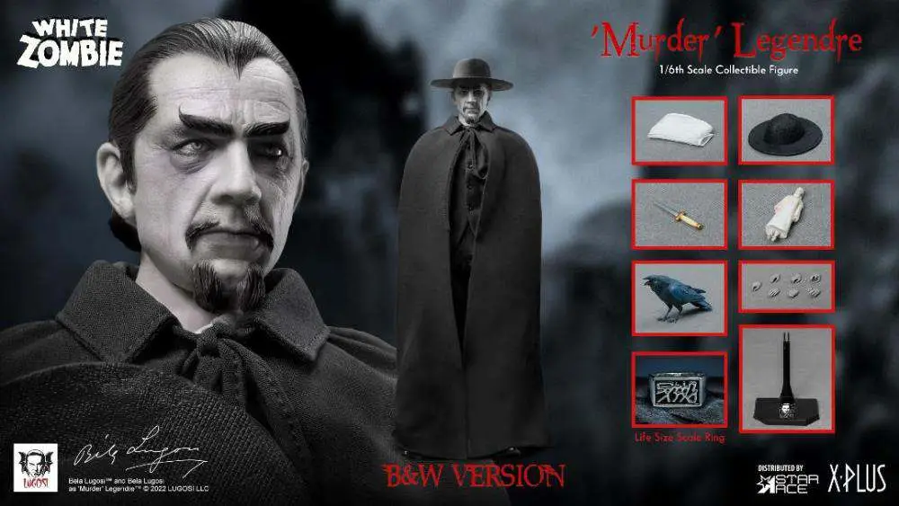 Figurine murder legendre bela lugosi 1/6 b/w af